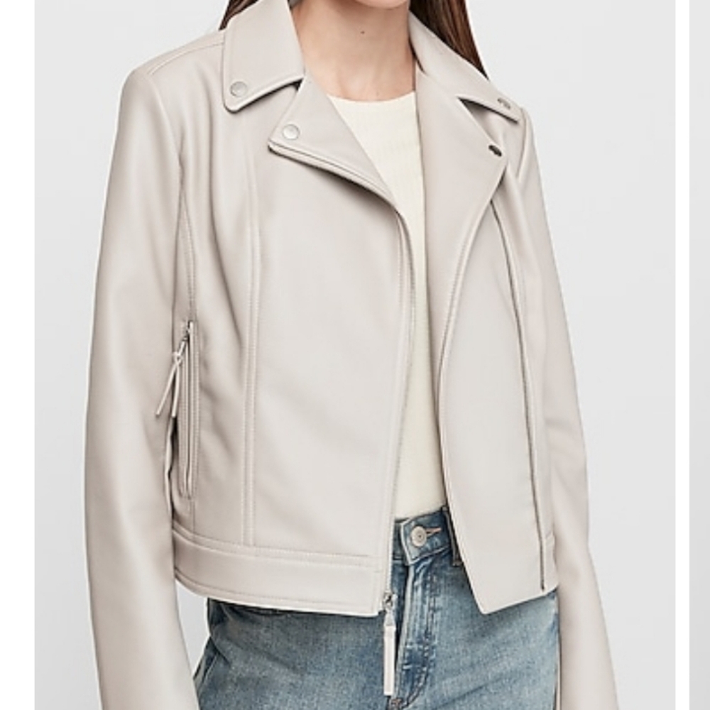 EXPRESS: Asymmetrical Zip Moto Jacket